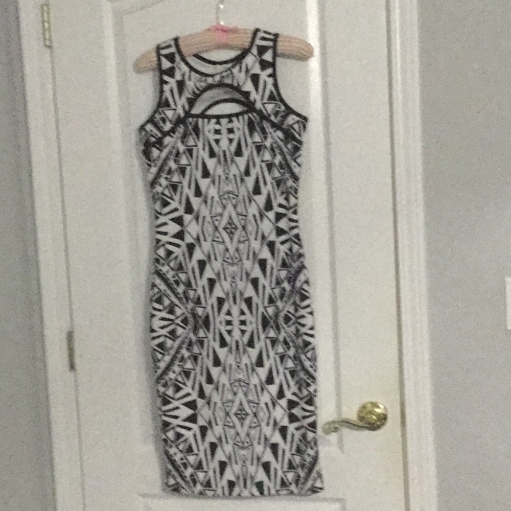 Black and White Patterned Dress